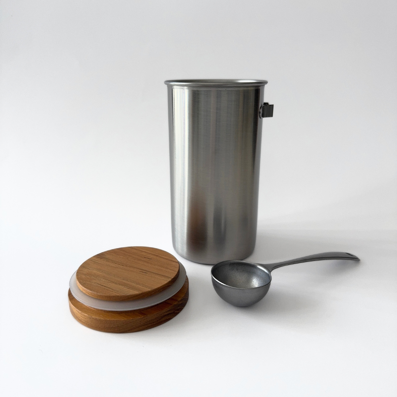 Coffee Canister with Spoon