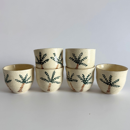 Fenjan (Arabic Coffee Cup) - Palm (Set of 4 / 6)